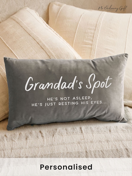 Personalised Fathers Day Velvet Cushion by No Ordinary Gift (H58395) | £38