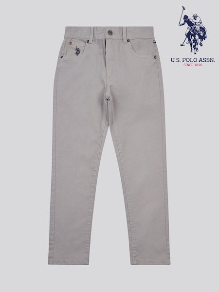 U.S. Polo Assn. Sky Blue Boys Core 5 Pocket Trousers (H58415) | £0