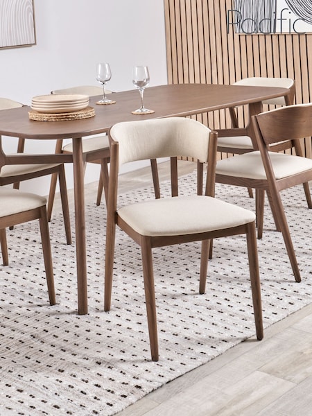 Pacific Cream Elias Wood Curved Back Dining Chair (H58462) | £266