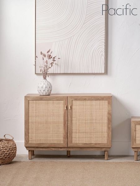 Pacific Natural Henrik Rattan 2 Door Cabinet (H58501) | £266