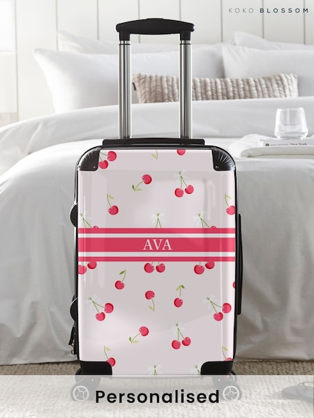 Personalised Cherry Suitcase by Koko Blossom by Koko Blossom (H58552) | £125 - £175