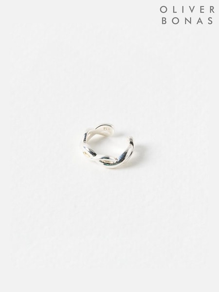 Oliver Bonas Silver Willa Twisted Sterling Ear Cuff (H58601) | £24