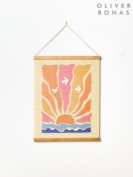 Oliver Bonas Natural Sunset Bamboo Wall Hanging (H58774) | £19
