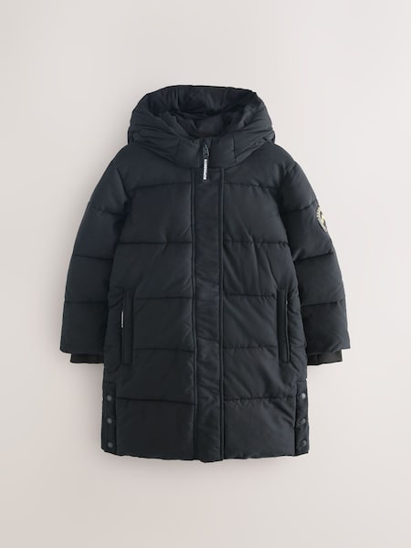 Superdry Black Longline Puffer Coat (H58785) | £68 - £70