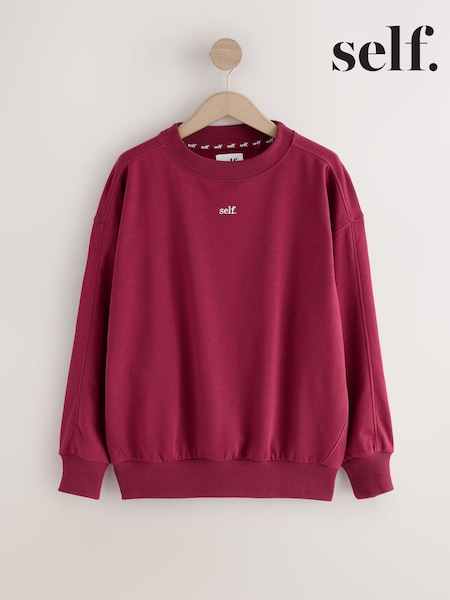 self. Red Crew Neck Sweatshirt (H58833) | £25