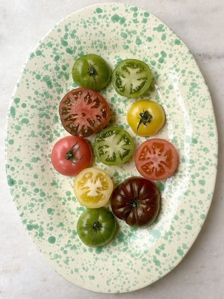 Hot Pottery Pistachio Splatter Serving Platter (H58873) | £80