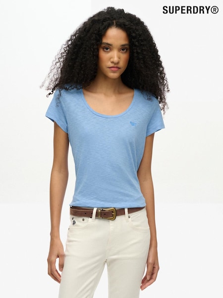Superdry Blue Scoop Neck T-Shirt (H58939) | £20