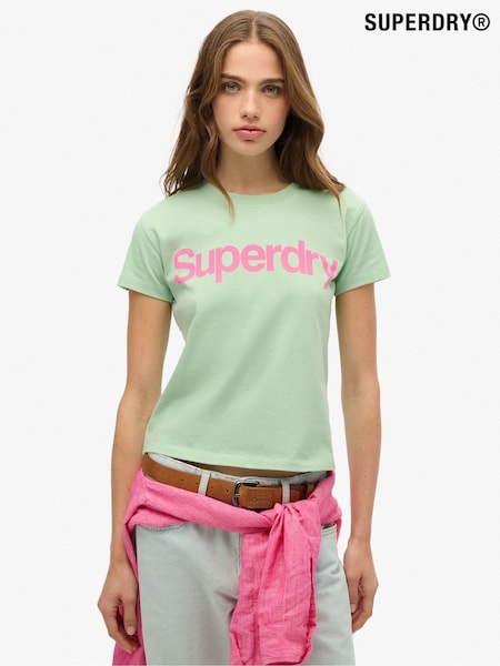 Superdry Green Core Logo City Fitted T-Shirt (H58967) | £0