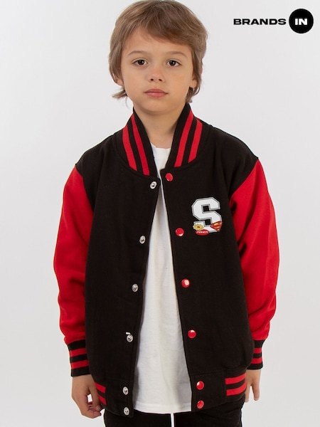 Brands In Black Superman Justice Varsity Jacket (H58976) | £50