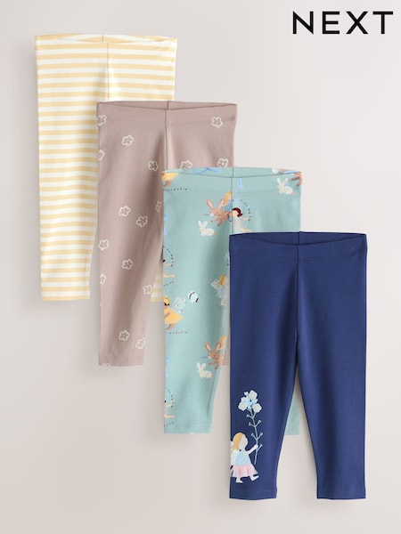 Neutral/Blue Leggings 4 Pack (3mths-7yrs) (H58998) | £17 - £21