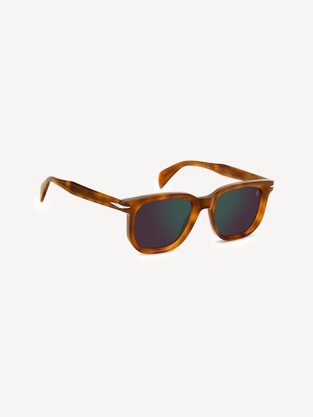Eyewear by David Beckham Rectangular Honey Sunglasses (H59011) | £160