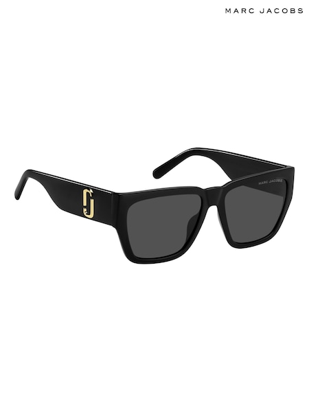 Marc Jacobs Black Rectangular Sunglasses (H59017) | £139
