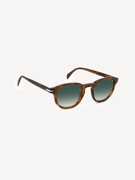 Eyewear by David Beckham Round Havana and Silver Sunglasses (H59018) | £195