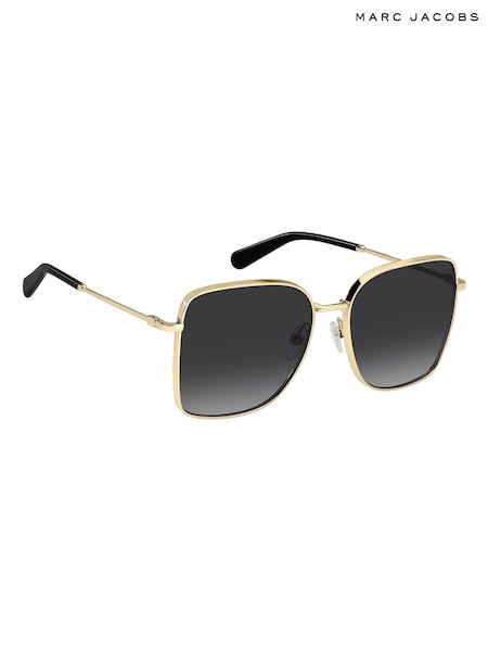 Marc Jacobs Black Square Gold Sunglasses (H59020) | £165