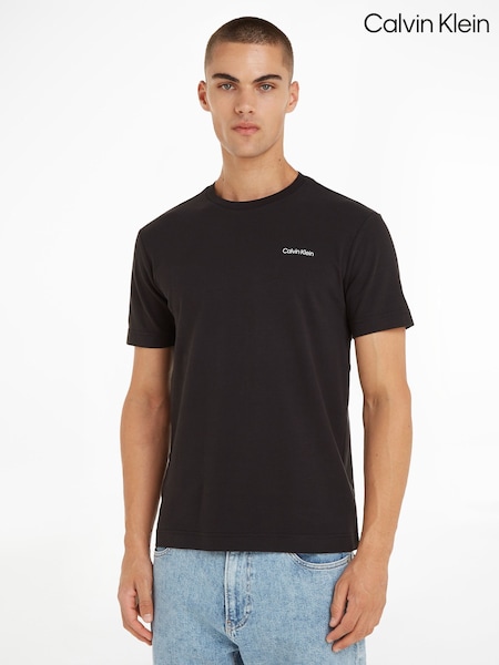 Calvin Klein Black Cotton Interlock T-Shirt (H59217) | £40