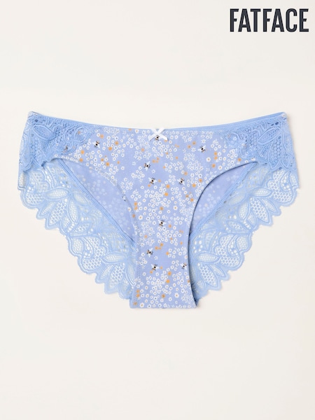 FatFace Blue Bee Floral Brazillion Knickers (H59232) | £9