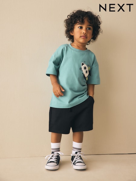 Black Jersey Shorts (3mths-7yrs) (H59287) | £4 - £6