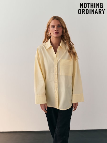 Nothing Ordinary Yellow Pure Cotton Relaxed Shirt (H59407) | £59