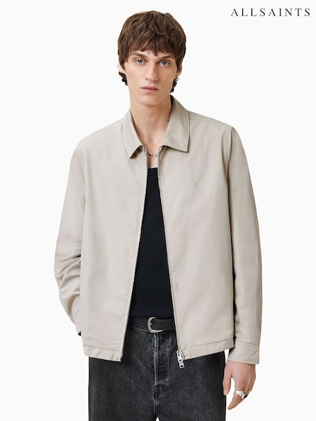 AllSaints Brown Trey Ramskull Pointed Collar Jacket (H59442) | £169