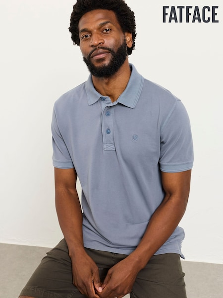 FatFace Blue Denim Short Sleeve Pique Polo (H59480) | £29.50