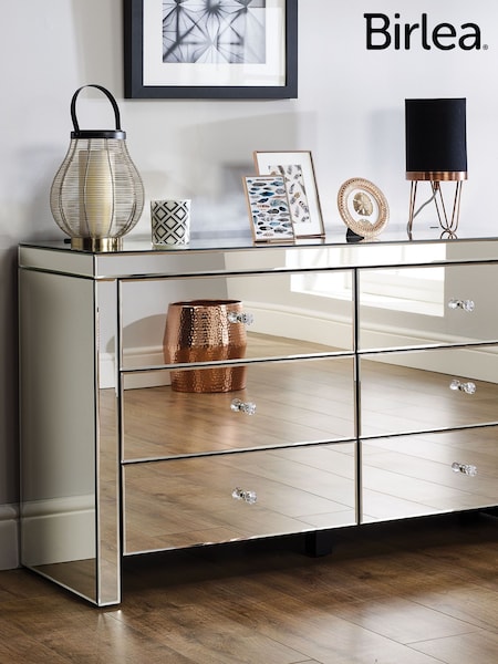 Birlea Mirror Seville 6 Drawer Chest (H59605) | £489