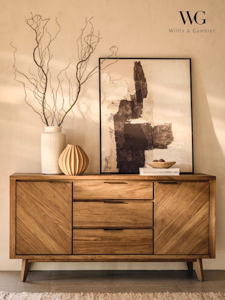 Willis & Gambier Brown Sorrento 2 Door 3 Drawer Sideboard (H59629) | £1,286