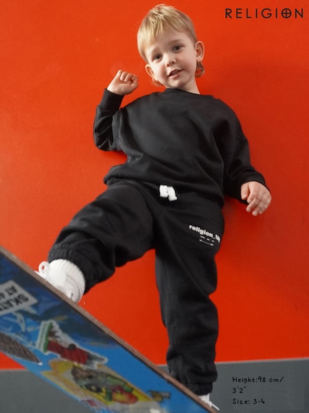 Religion Black Logo Sweatpants (H59690) | £22