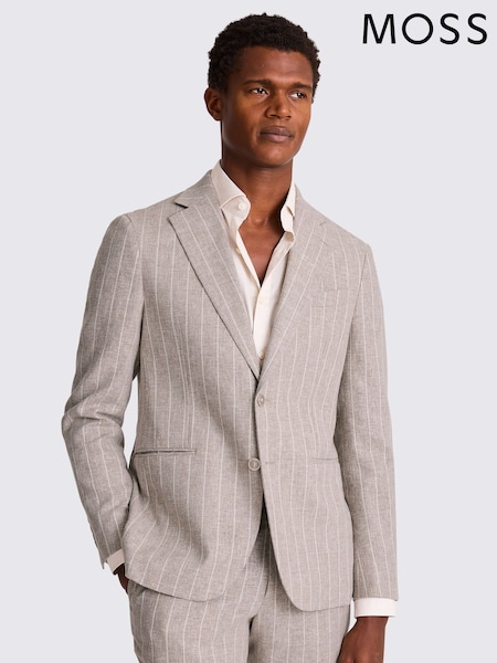 MOSS Natural Slim Fit Stripe Jacket (H59747) | £189