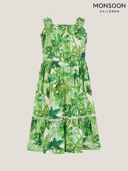 Monsoon Green Jungle Print Sleeveless Dress (H59891) | £25 - £29