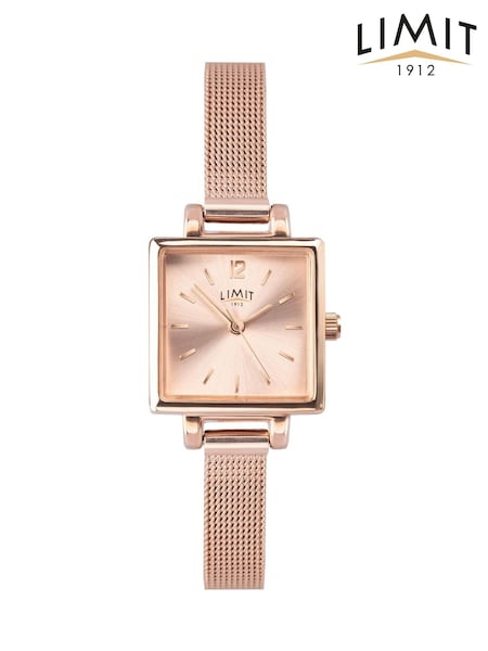 Limit 22mm Womens Square Analogue Watch with Brown Strap (H59990) | £30