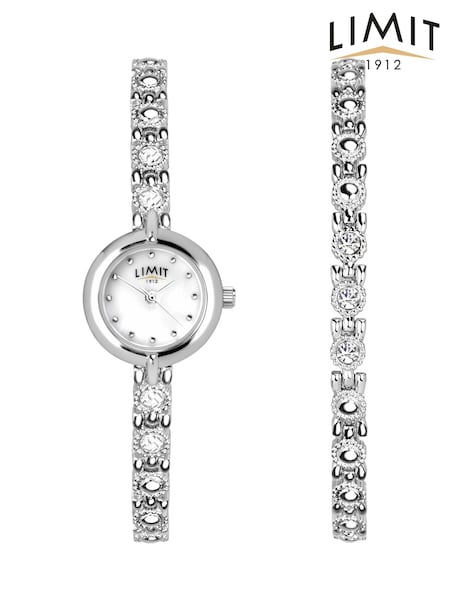 Limit  22mm Womens Round Silver Analogue Watch with Silver Bracelet (H59995) | £25