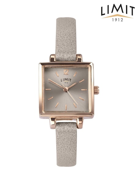 Limit 22mm Womens Square Analogue Watch with Brown Strap (H59999) | £30