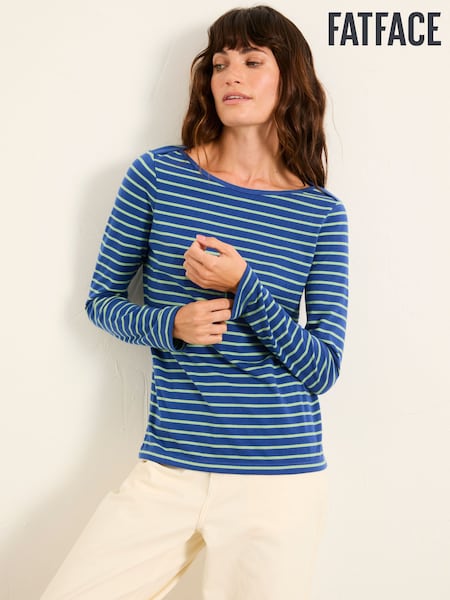 FatFace Breton Blue T Shirt (H60077) | £29.50