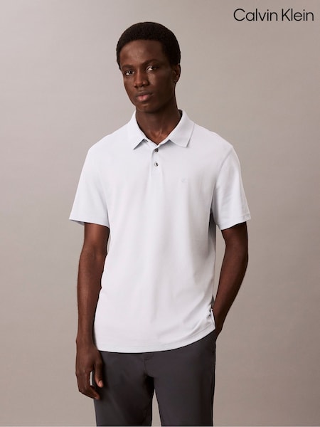 Calvin Klein Blue Pima Cotton Polo Shirt (H60266) | £85