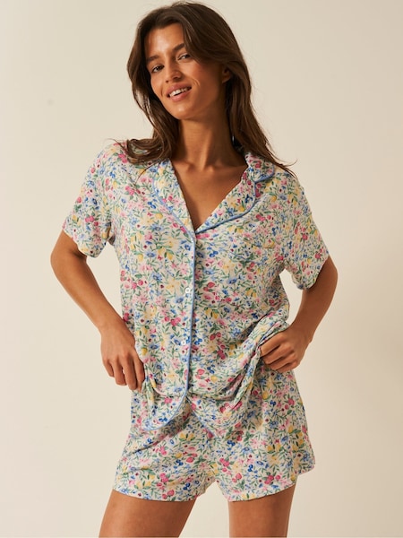Stripe & Stare Yellow Short Pyjamas Set (H60391) | £85