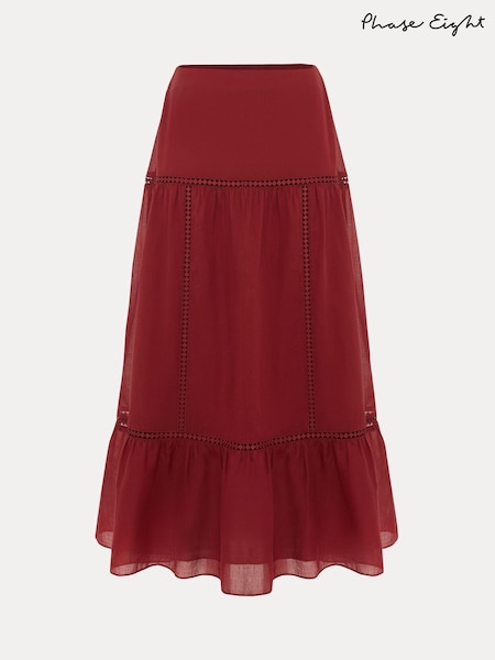 Phase Eight Red Kyla Maxi Skirt (H60746) | £89