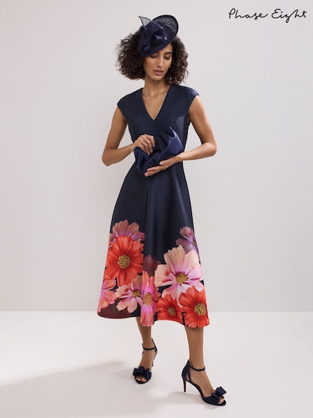 Phase Eight Blue Rakhi Scuba Dress (H60748) | £149