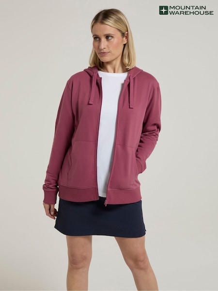 Mountain Warehouse Pink Womens Essentials Full Zip Hoodie (H60927) | £27