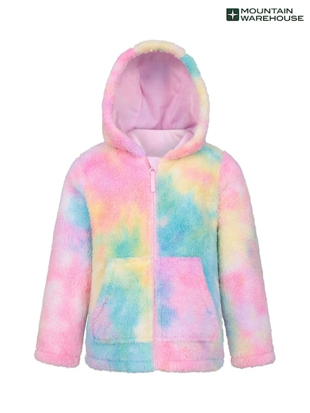 Mountain Warehouse Pink Kids Rainbow Cosy Full Zip Hoodie (H60932) | £22