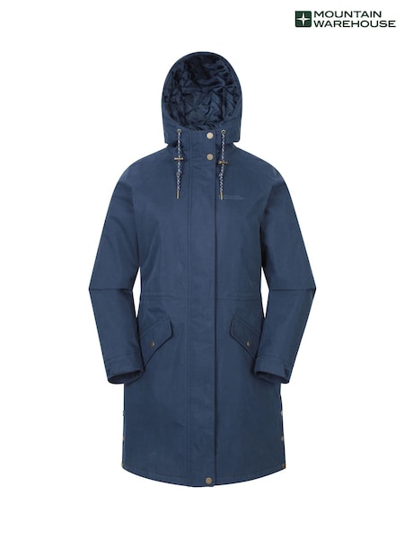 Mountain Warehouse Blue Womens Polperro Waterproof Lightweight Padded Jacket (H60940) | £110