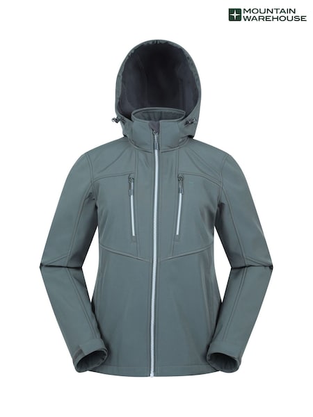 Mountain Warehouse Green Womens Genesis Water Resistant Softshell Jacket (H60942) | £58