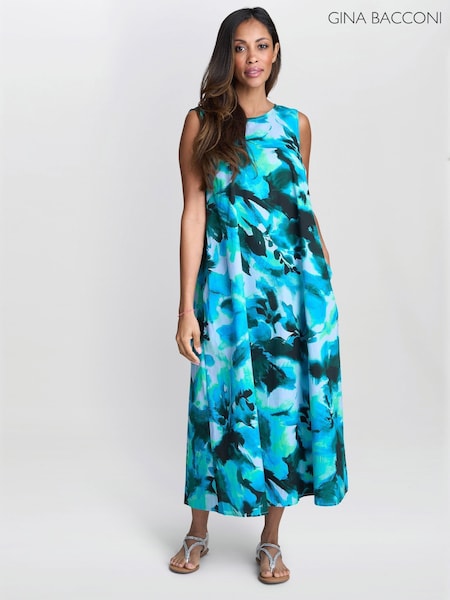 Gina Bacconi Blue Rory Tent Dress (H61247) | £79