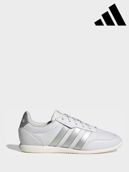 adidas White/Silver Barreda Lo Trainers (H61327) | £60