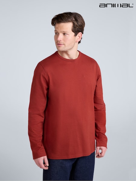Animal Orange Mens Otis Long Sleeve T-Shirt (H61356) | £35
