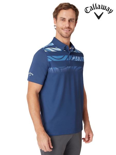 Callaway Apparel Blue Trippy Block Polo Shirt (H61403) | £50