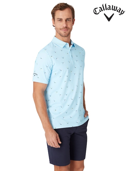 Callaway Apparel Blue All Over Birdie Polo Shirt (H61405) | £50