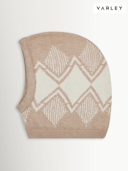 Varley Light Taupe Ethan Knit Scarf (H61412) | £62