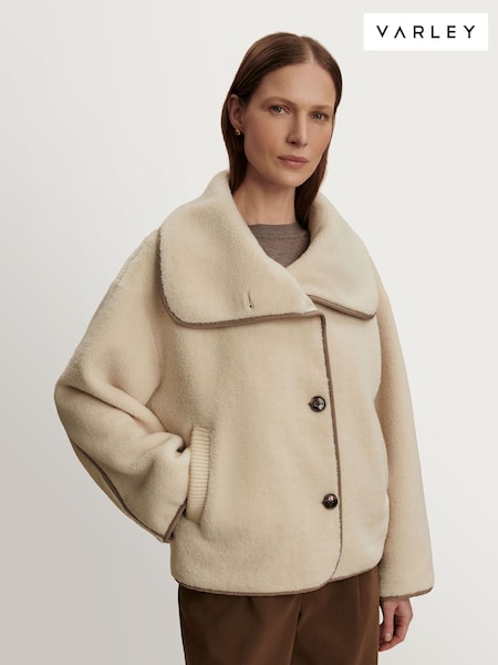 Varley Sandshell Romane Boxy Sherpa Jacket (H61415) | £228
