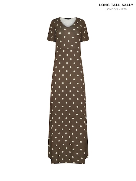 Long Tall Sally Brown Angel Sleeve Maxi Dress (H61660) | £44