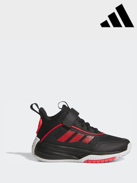 adidas Black/Red Ownthegame 3.0 Kids Trainers (H61722) | £38